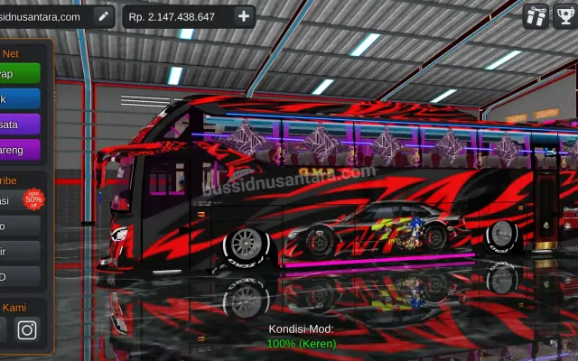 Livery Bussid SR2 Racing Sonic SHD