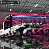 Livery Bussid SR2 Racing Pink SHD