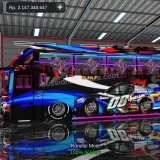 Livery Bussid SR2 Racing Merah Biru 08 SHD