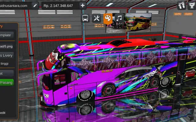 Livery Bussid SR2 Racing Ungu A 44 LI SHD